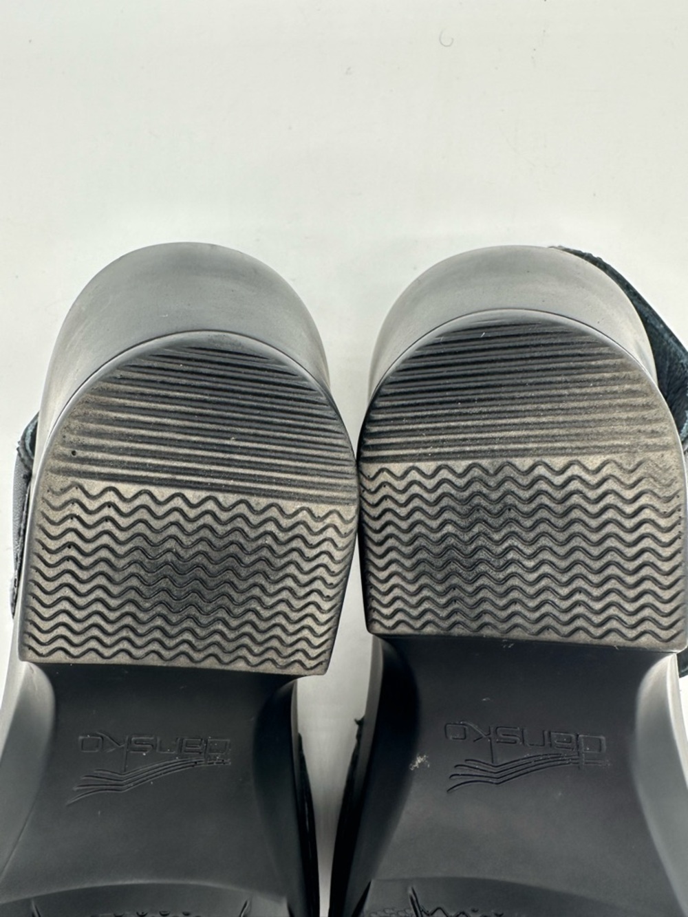 Dansko Black Leather Mary Jane Clog Heels - Picture 8 of 9
